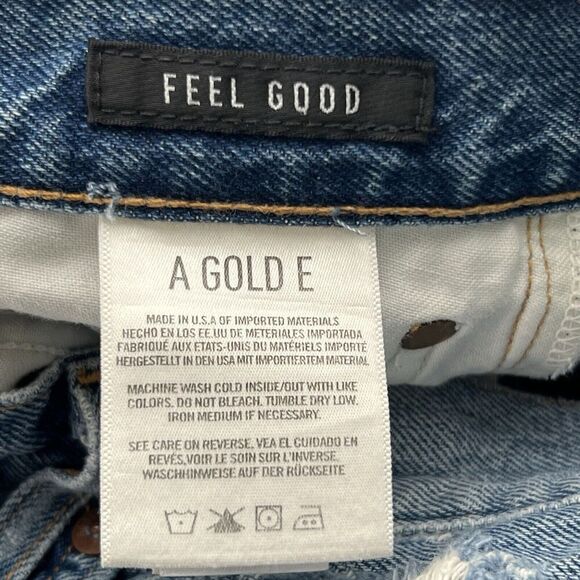 Agolde Jeans‎ 26 Feel Good Jamie Distressed Organic Cotton High Rise Button Fly - Picture 10 of 16